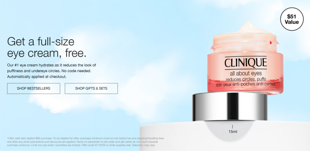 Click to go to the Clinique Offer