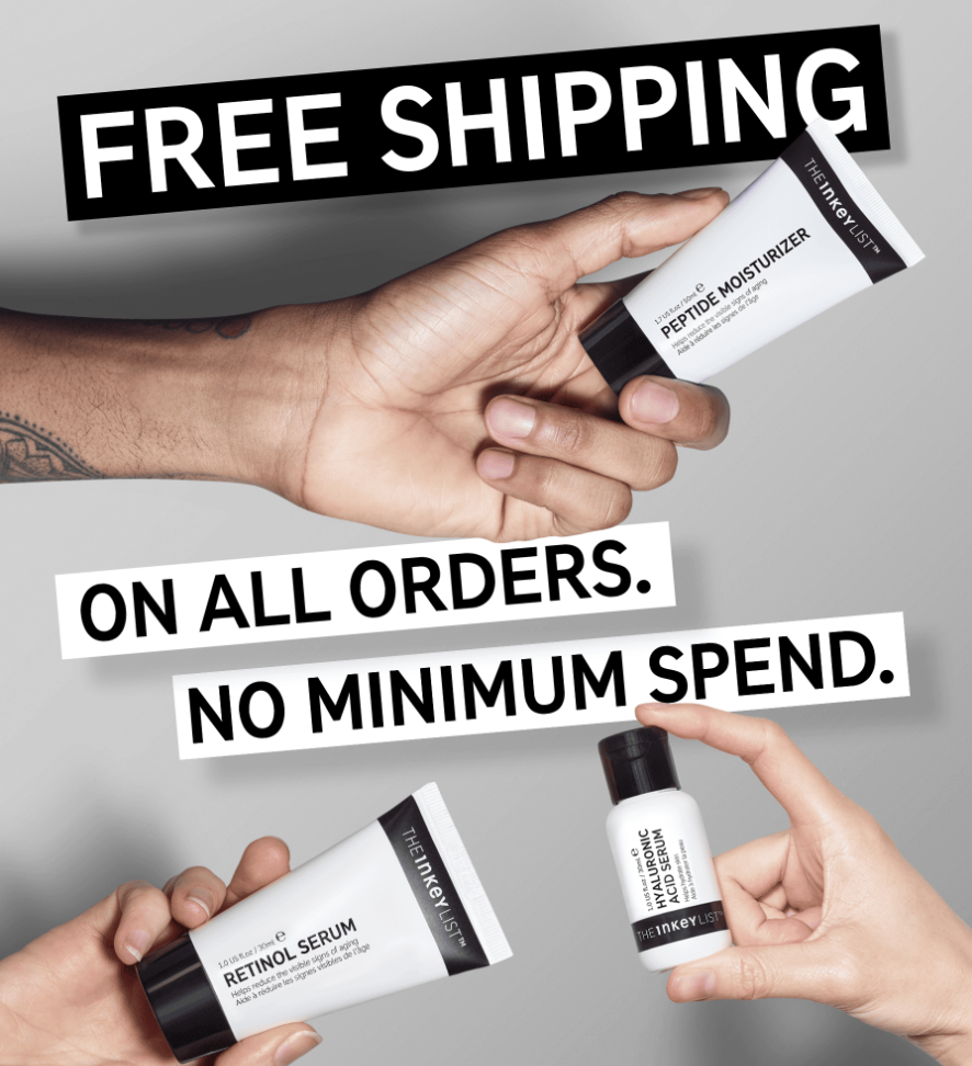 An example of free shipping by The Inkey List