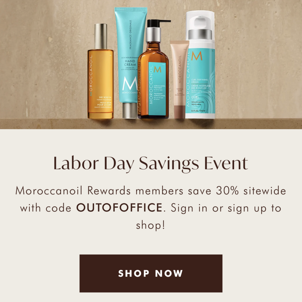 Click to go to the Moroccanoil Sale