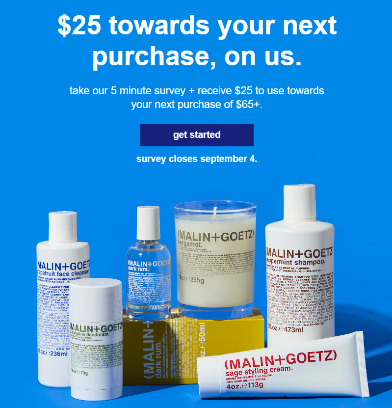 Click to go to the MALIN + GOETZ Sale