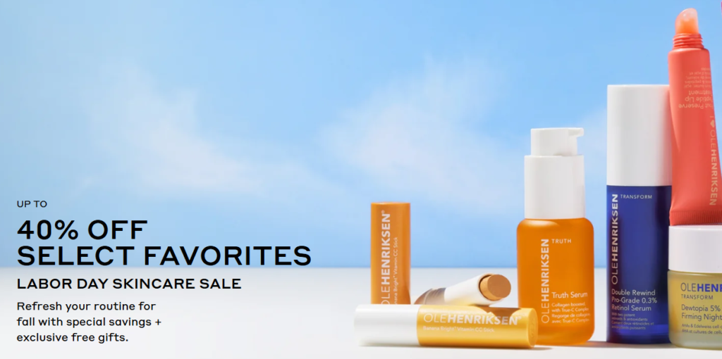 Click to go to the OLEHENRIKSEN Sale