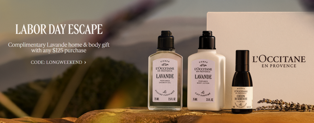Click to go to the L'Occitane Offer