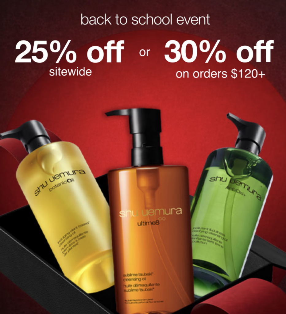Click to go to the Shu Uemura Sale
