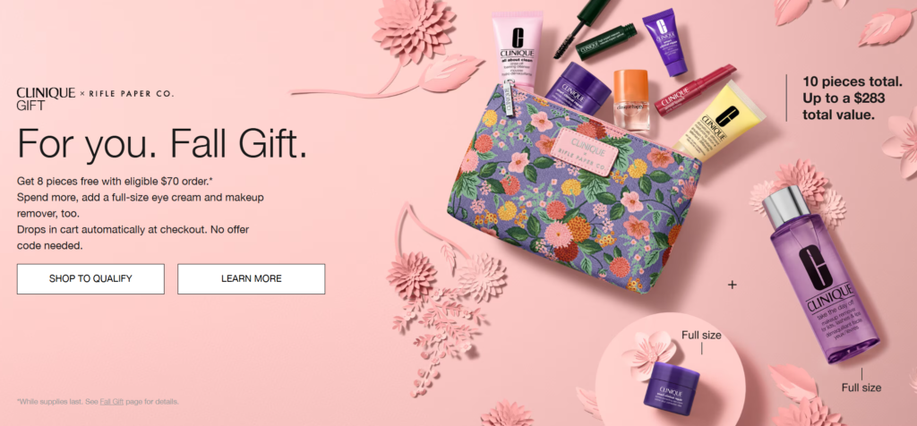 Click to go to the Clinique Offer