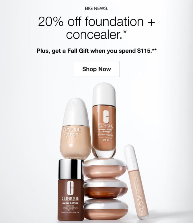 Click to go to the Clinique Sale