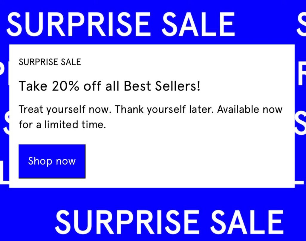 Click to go to the Glossier Sale